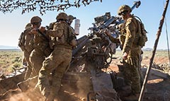 8/12RAA fire the 155mm M777A2 at Cultana